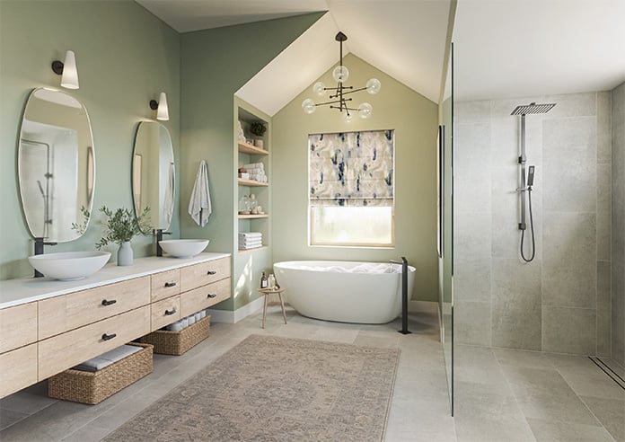 Interstellar, Teal - Twist&Fit Roman Blind - Image 7